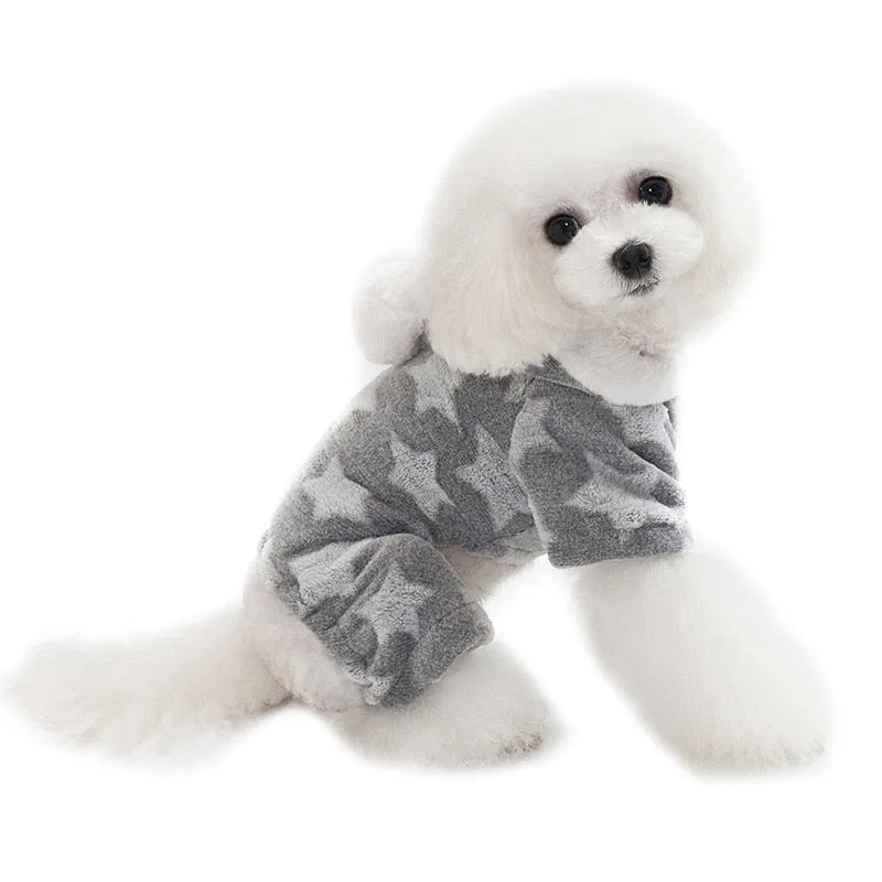 Cute Soft Fleece Pajama Winter Jumpsuit For Dogs