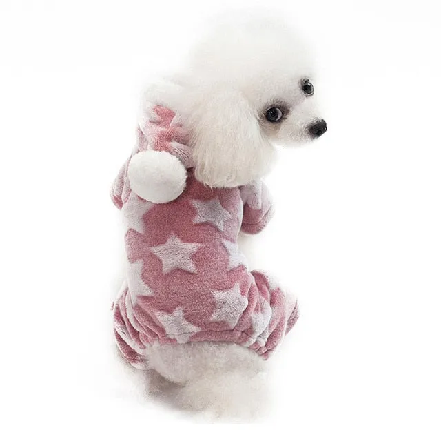Cute Soft Fleece Pajama Winter Jumpsuit For Dogs