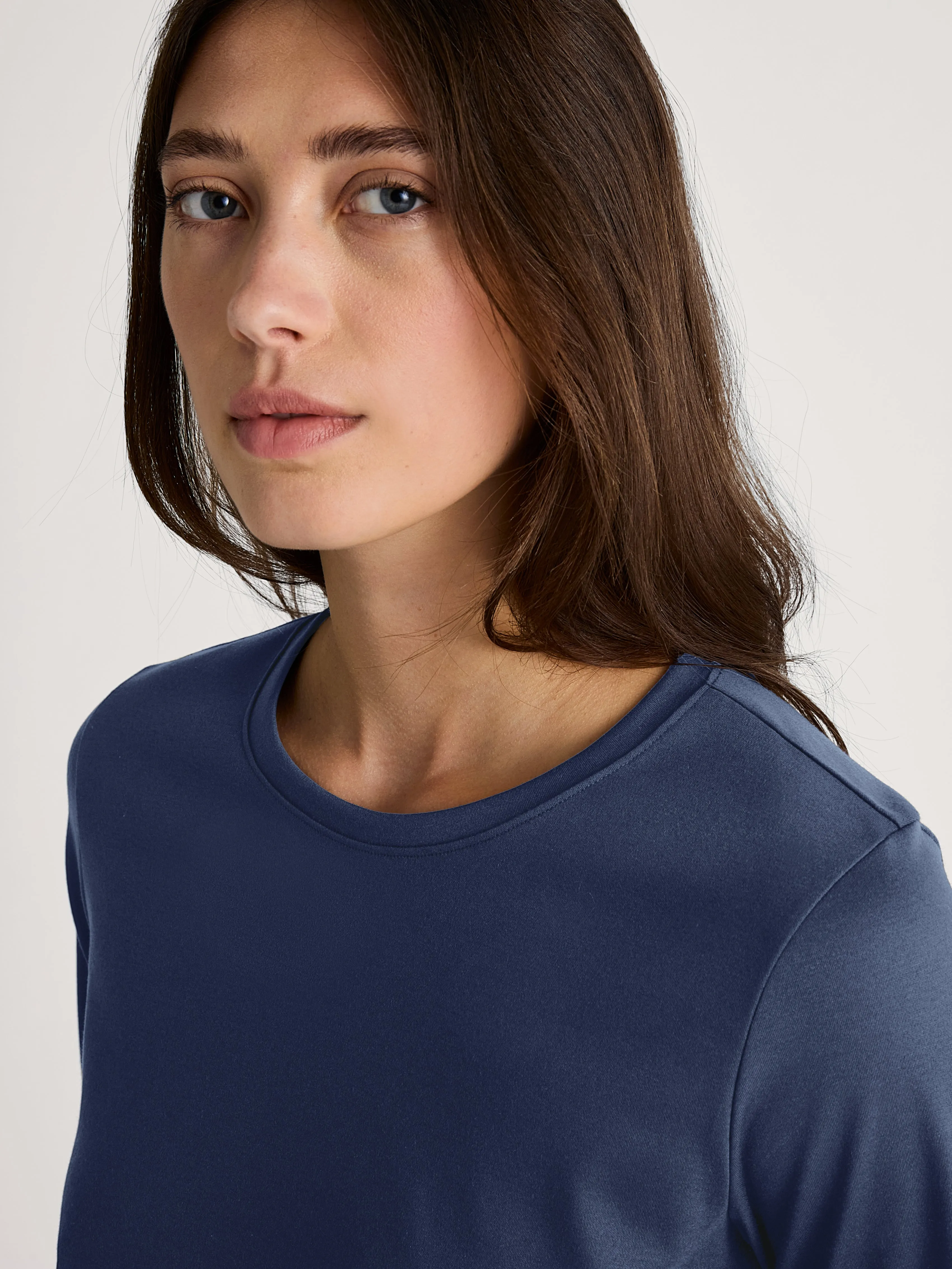 DAMEN Shirt langarm, peacoat blue