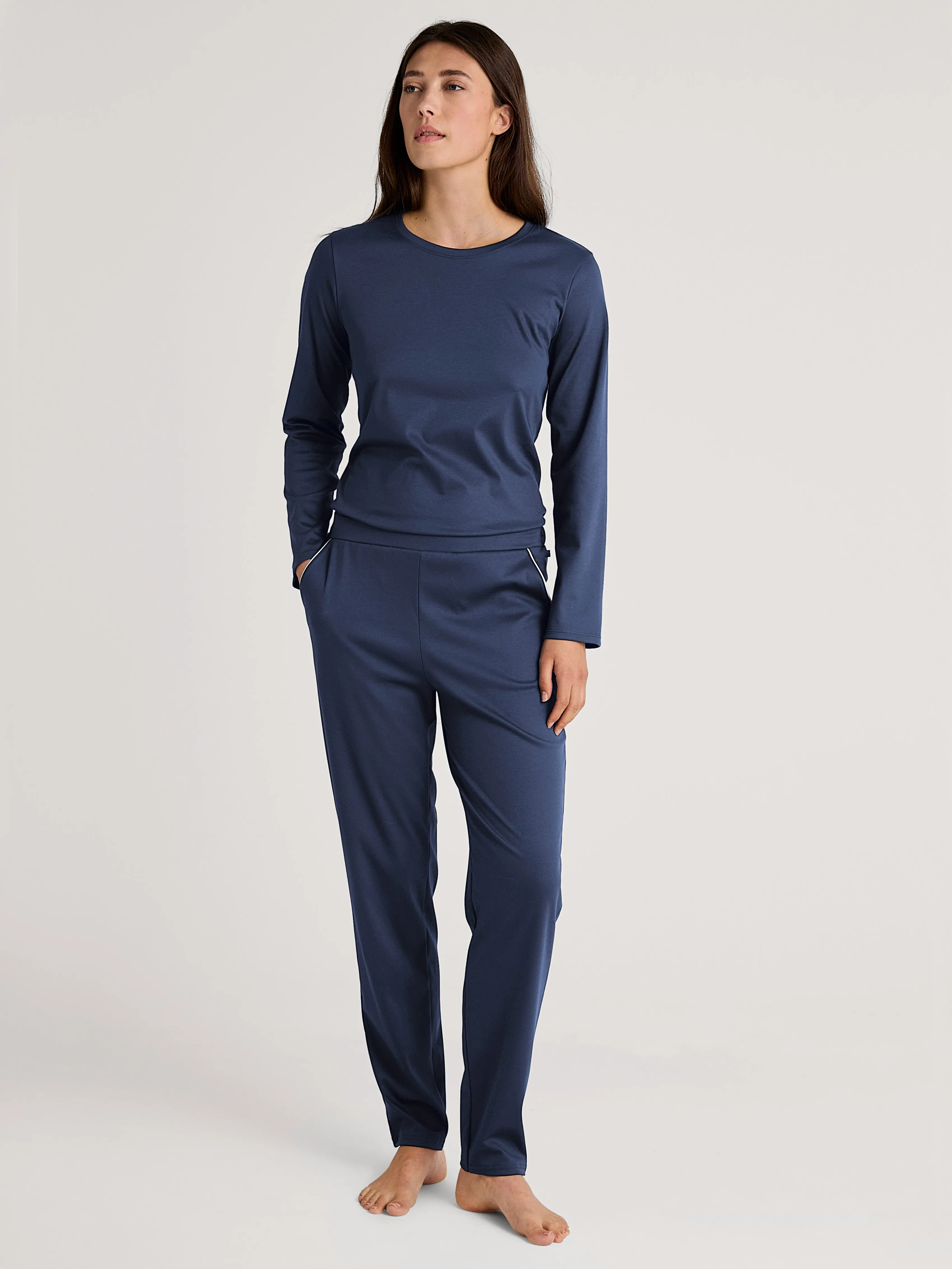 DAMEN Shirt langarm, peacoat blue