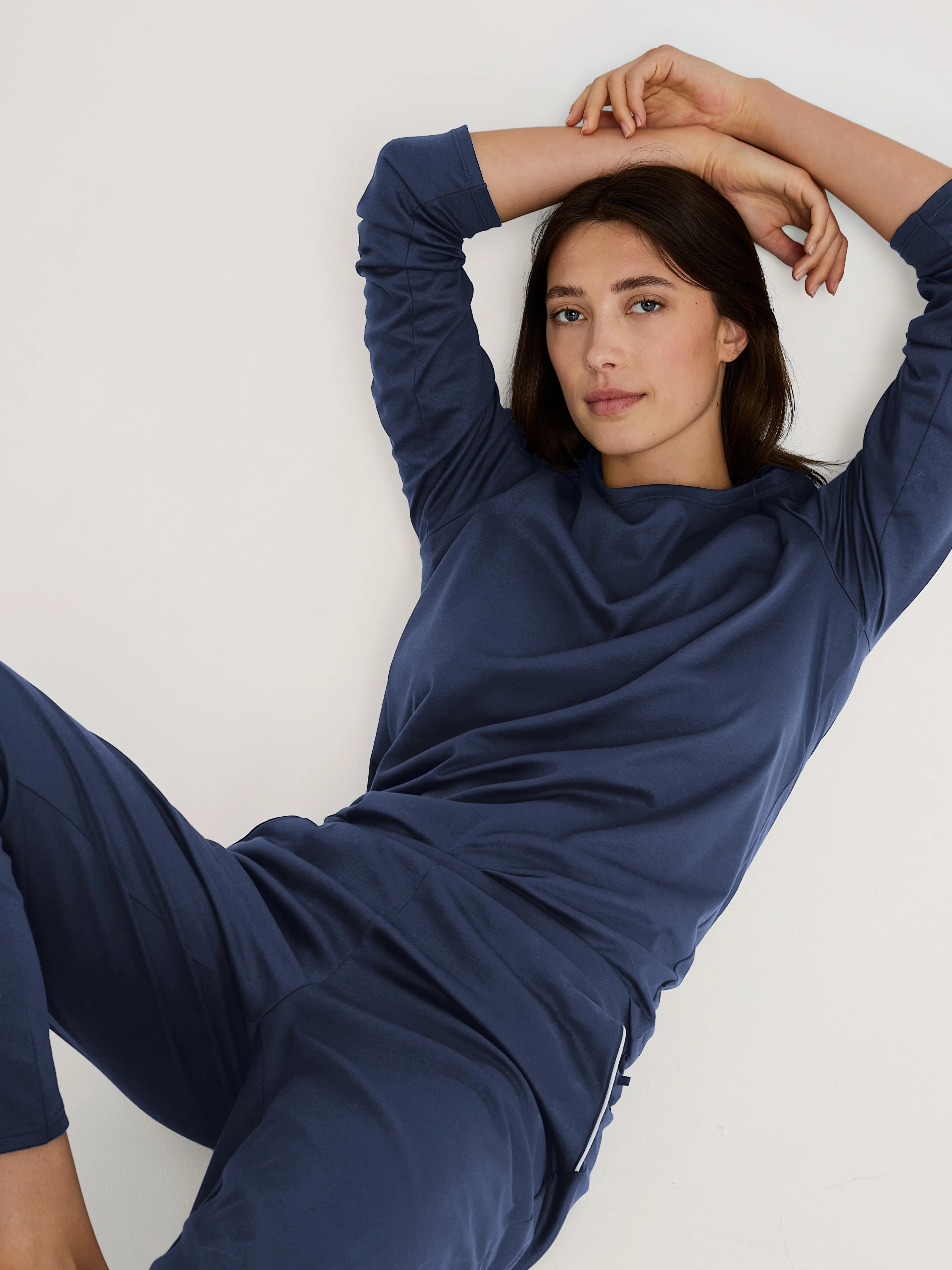 DAMEN Shirt langarm, peacoat blue