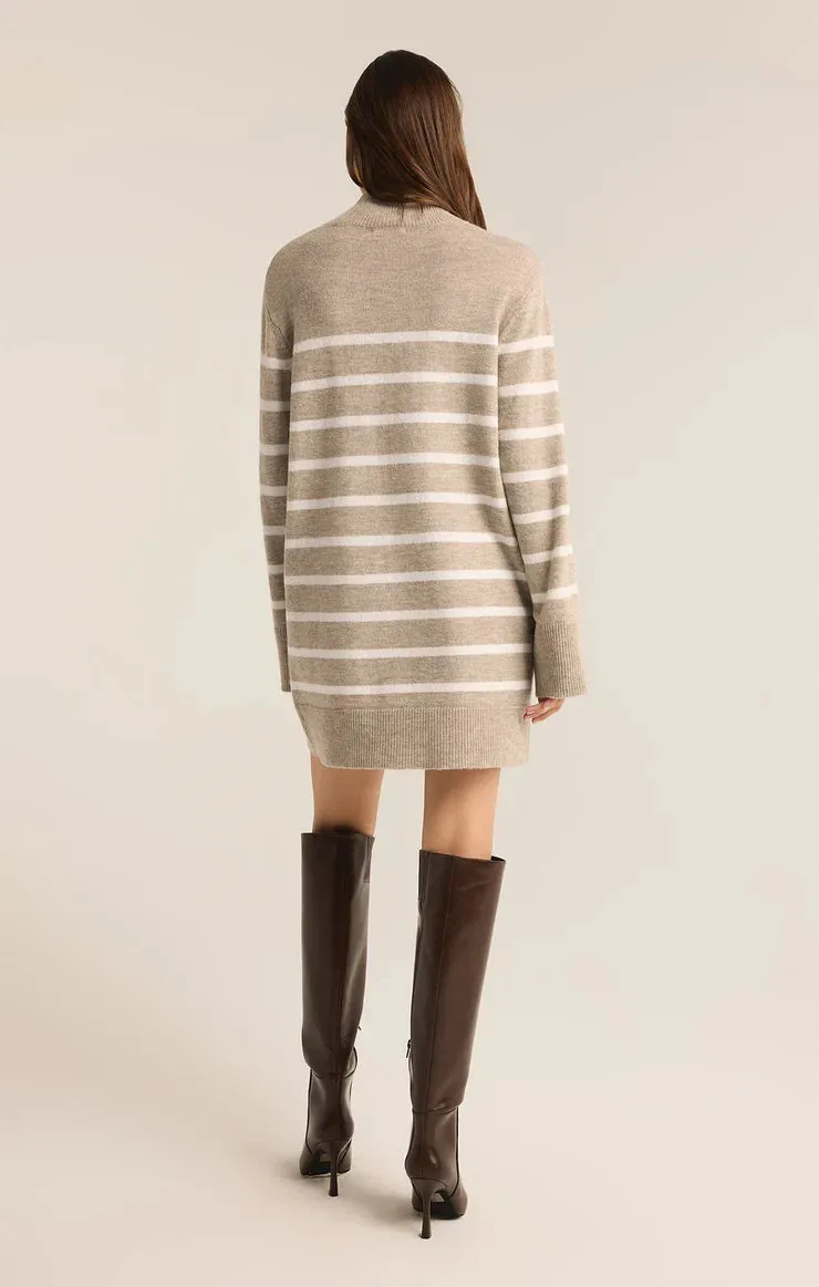 Fin Stripe Turtleneck Sweater Dress