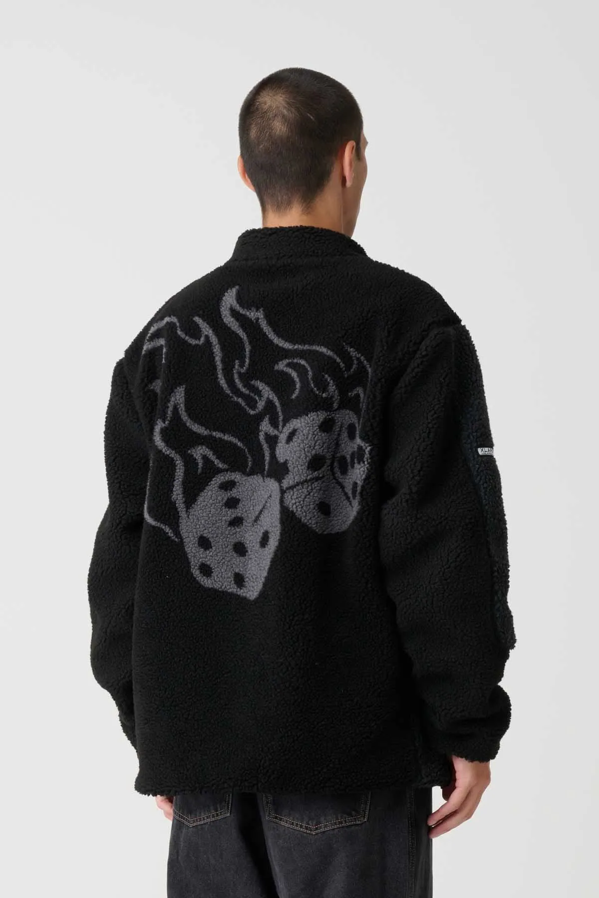 FIRE DICE REVERSIBLE JACKET - BLACK