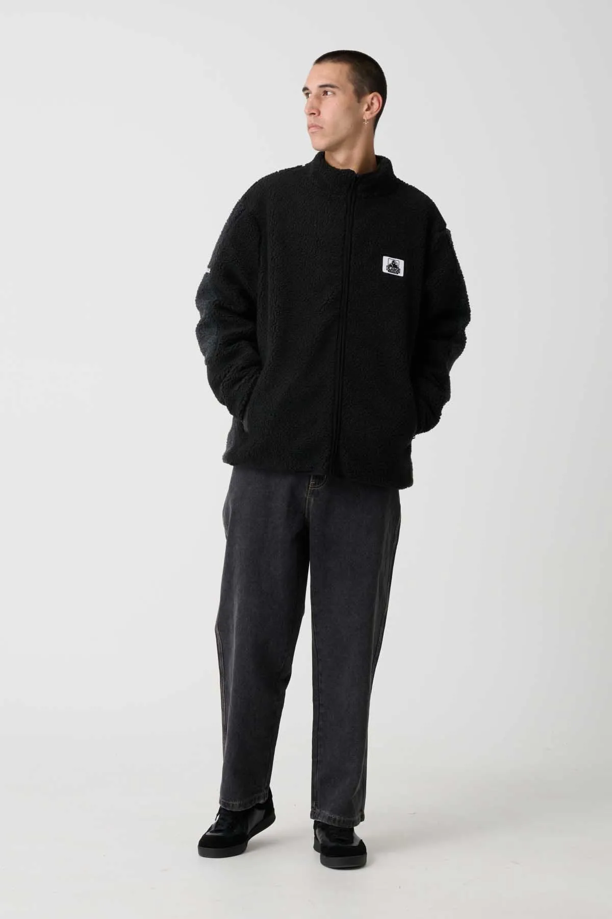 FIRE DICE REVERSIBLE JACKET - BLACK
