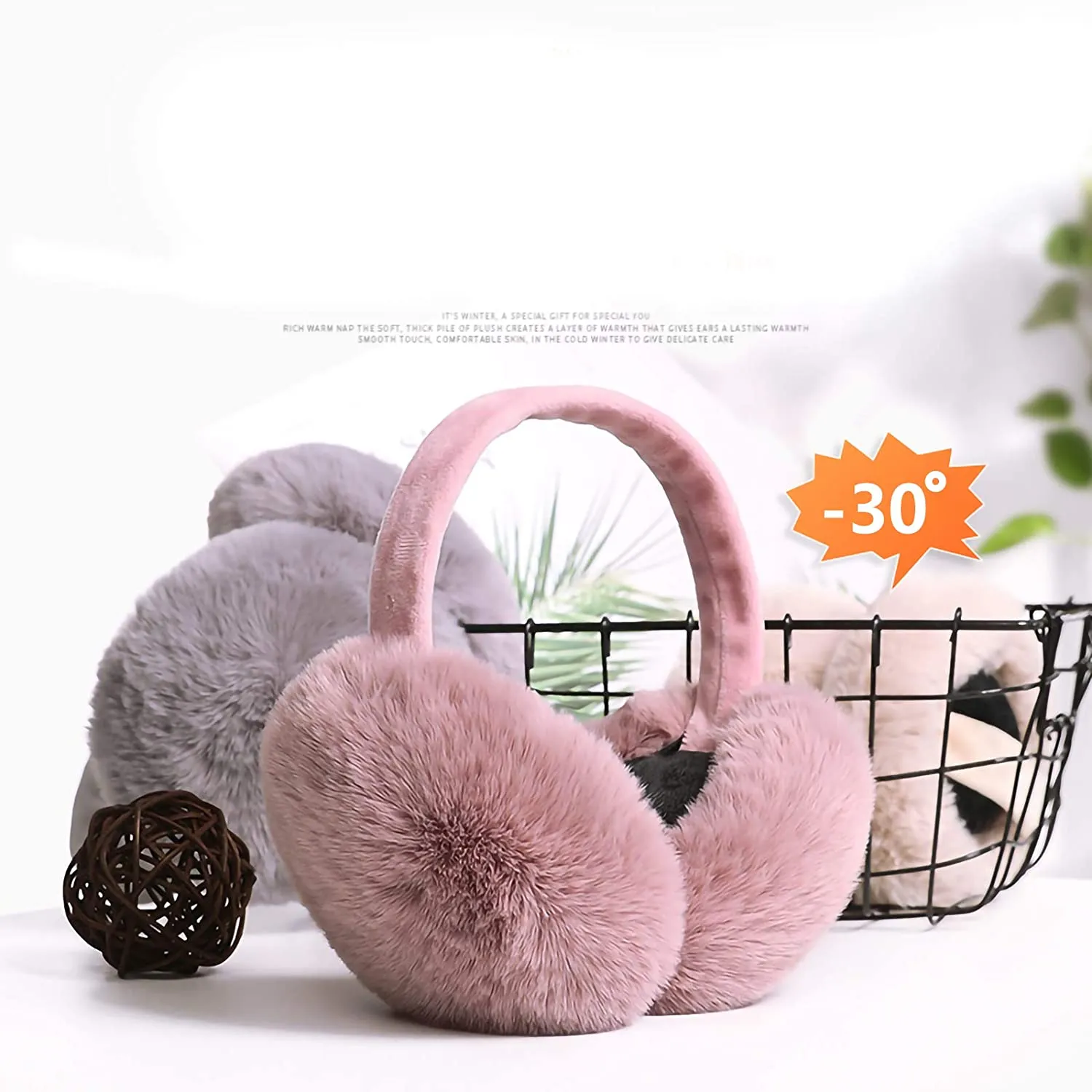 Foldable Faux Fur Warm Earmuffs