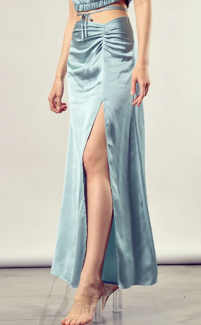 Front Side Slit Maxi Skirt
