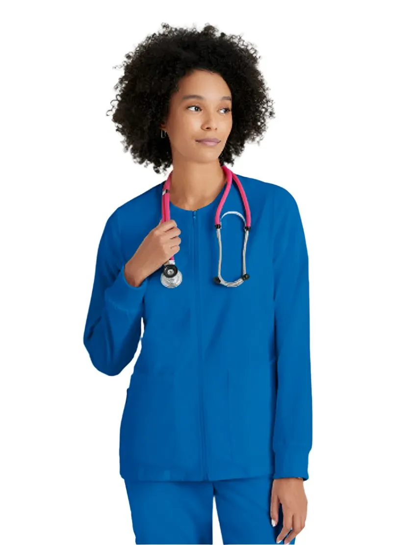 Grey's Anatomy Stretch™ by Barco  Gianna 5-Pocket Crewneck Scrub Jacket-Plus