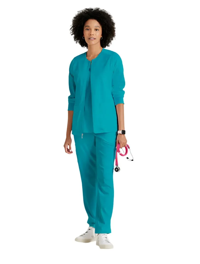 Grey's Anatomy Stretch™ by Barco  Gianna 5-Pocket Crewneck Scrub Jacket-Plus
