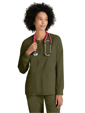 Grey's Anatomy Stretch™ by Barco  Gianna 5-Pocket Crewneck Scrub Jacket-Plus