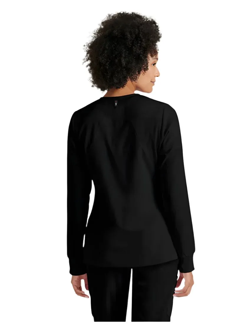 Grey's Anatomy Stretch™ by Barco  Gianna 5-Pocket Crewneck Scrub Jacket-Plus