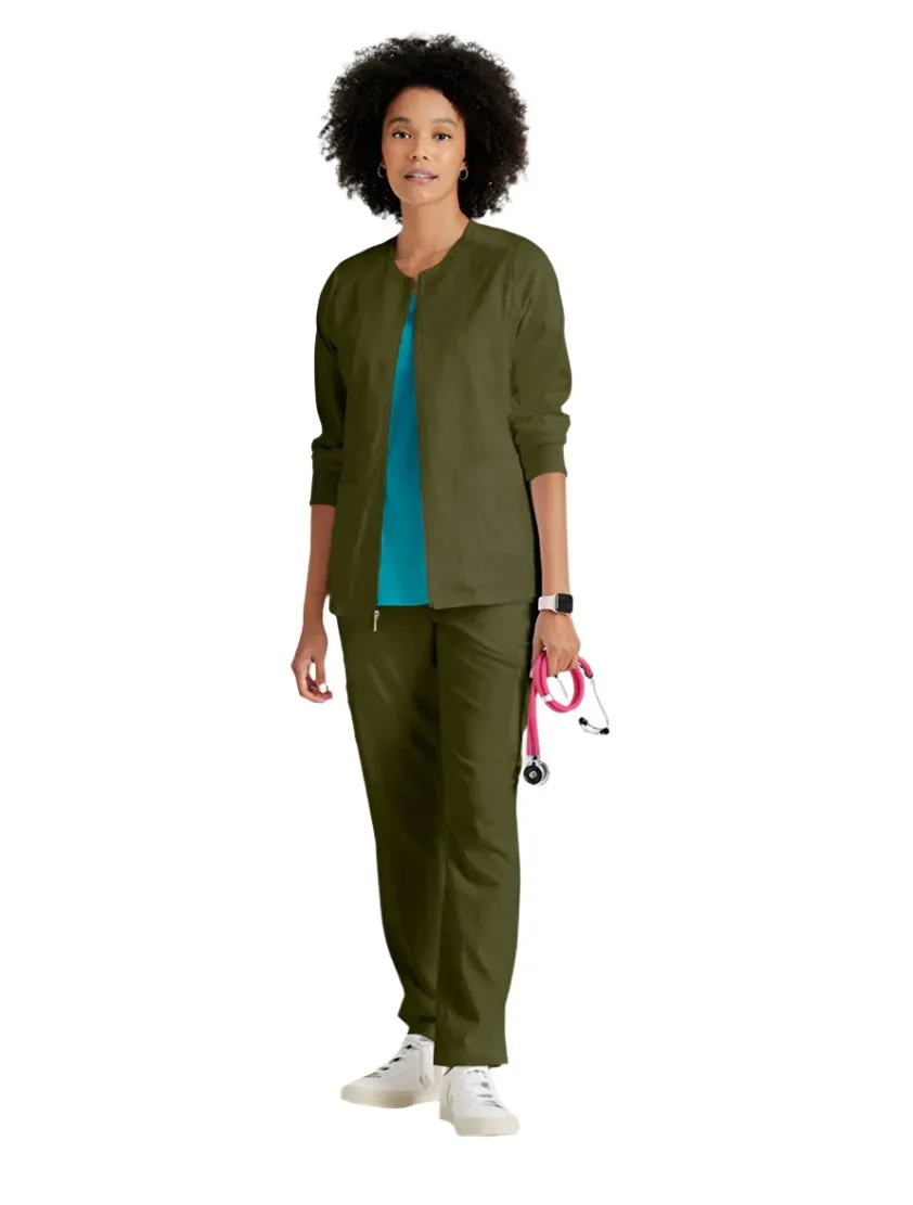 Grey's Anatomy Stretch™ by Barco  Gianna 5-Pocket Crewneck Scrub Jacket-Plus