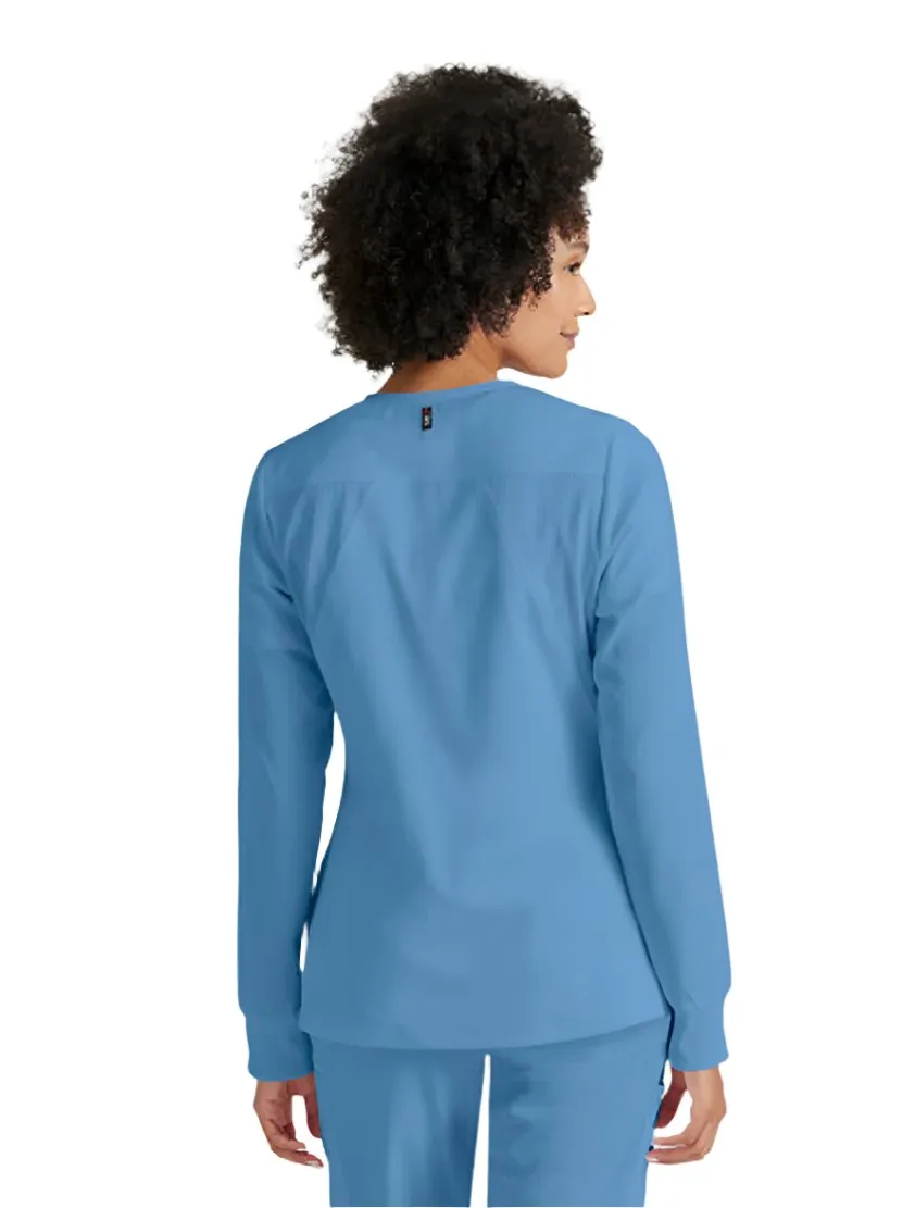 Grey's Anatomy Stretch™ by Barco  Gianna 5-Pocket Crewneck Scrub Jacket-Plus