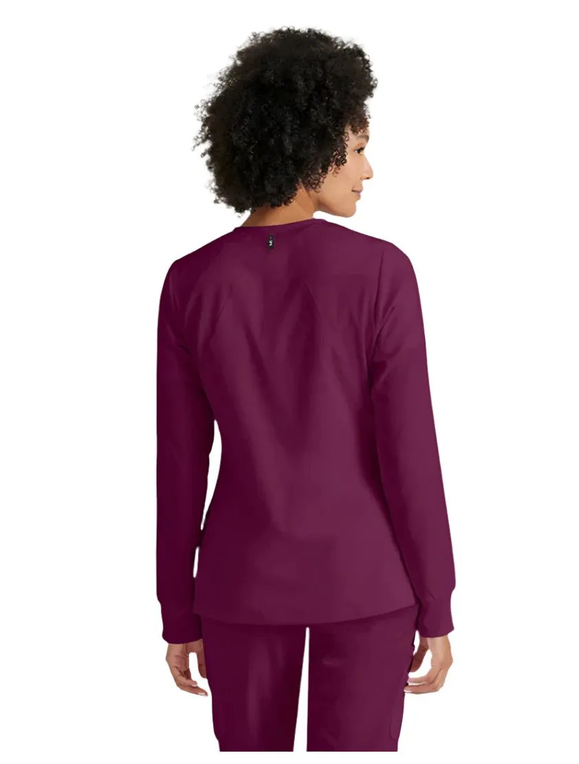 Grey's Anatomy Stretch™ by Barco  Gianna 5-Pocket Crewneck Scrub Jacket-Plus
