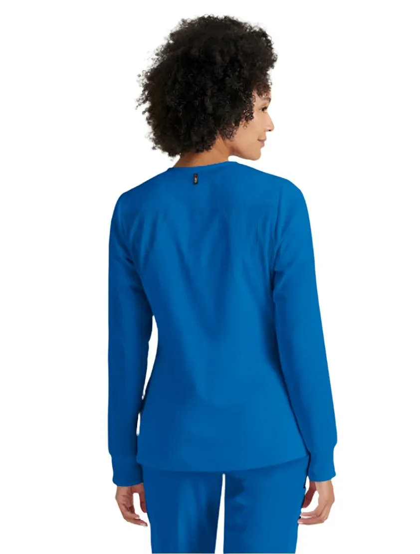 Grey's Anatomy Stretch™ by Barco  Gianna 5-Pocket Crewneck Scrub Jacket-Plus
