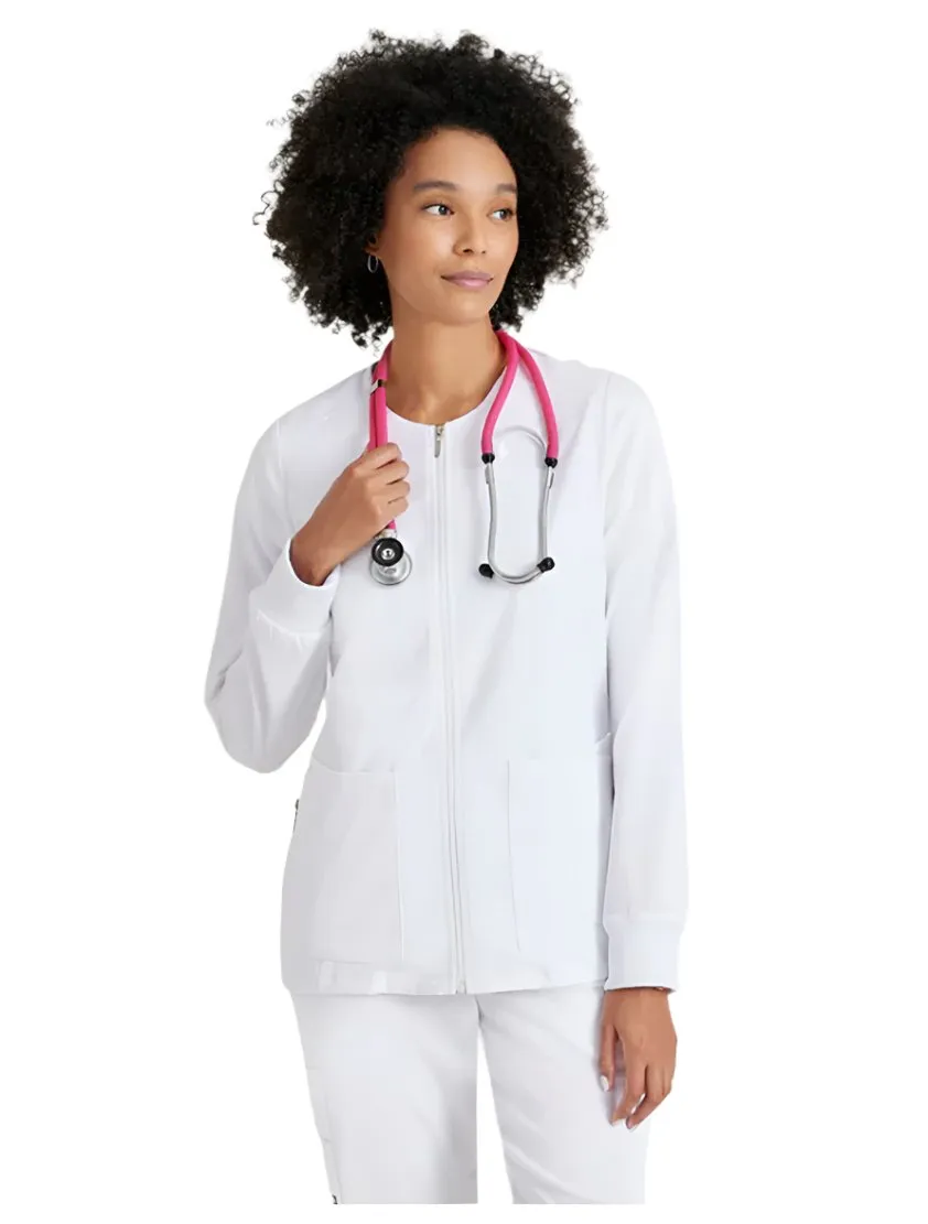 Grey's Anatomy Stretch™ by Barco  Gianna 5-Pocket Crewneck Scrub Jacket-Plus