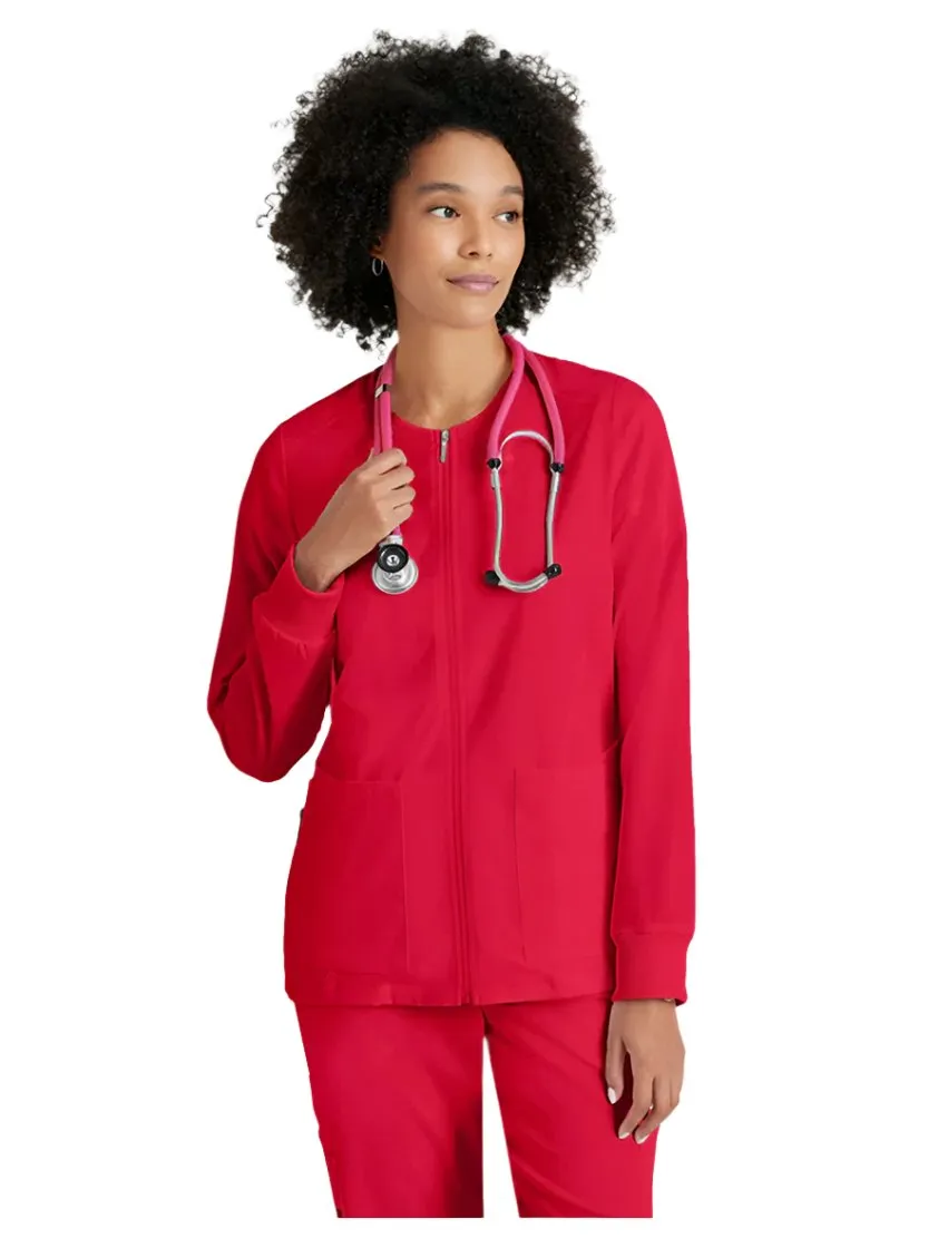 Grey's Anatomy Stretch™ by Barco  Gianna 5-Pocket Crewneck Scrub Jacket-Plus
