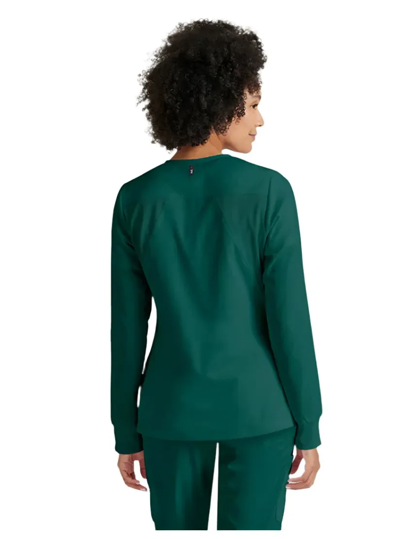 Grey's Anatomy Stretch™ by Barco  Gianna 5-Pocket Crewneck Scrub Jacket-Plus