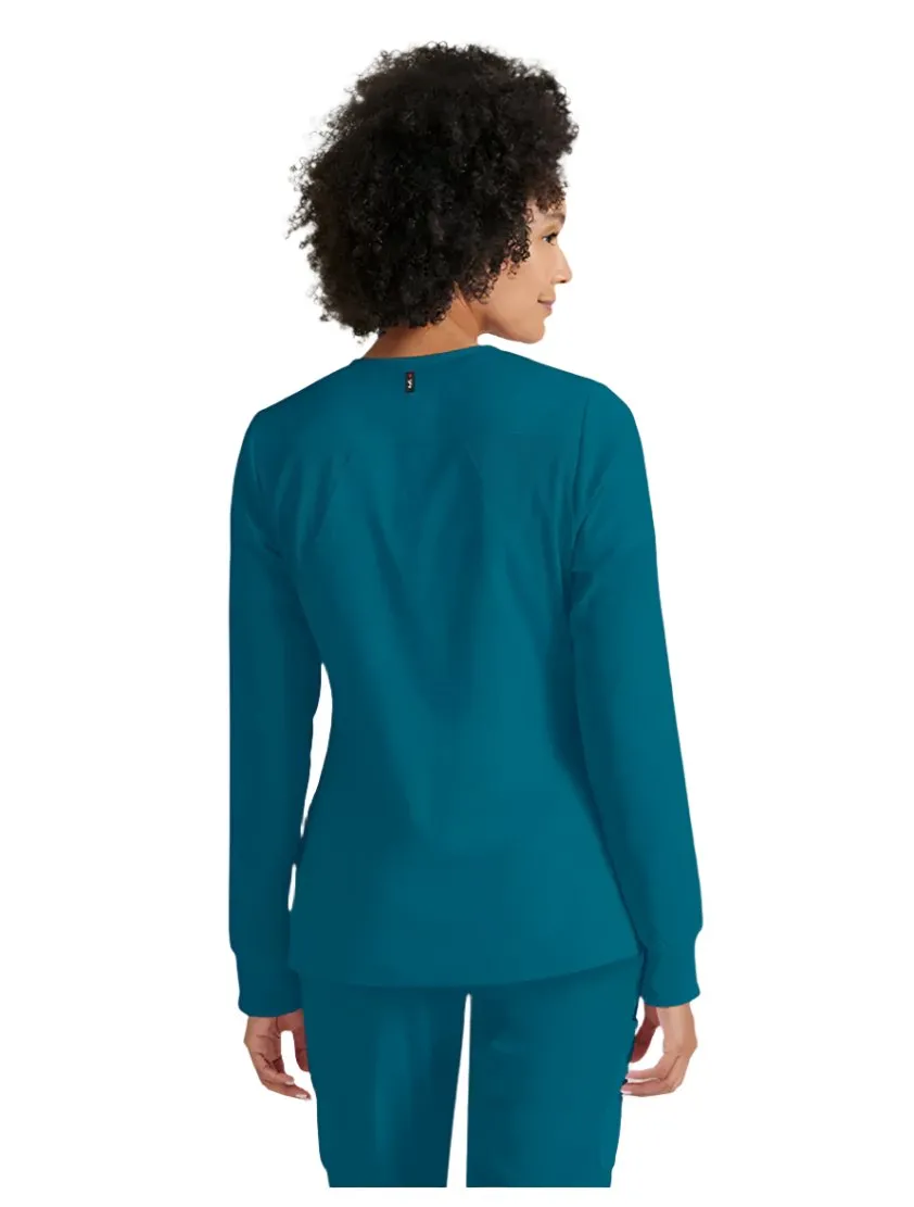 Grey's Anatomy Stretch™ by Barco  Gianna 5-Pocket Crewneck Scrub Jacket-Plus