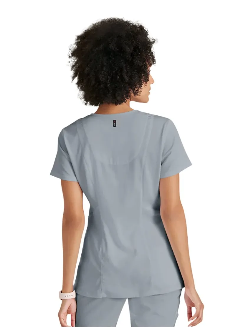 Grey's Anatomy Stretch™ by Barco Serena 3-Pocket Curved V-Neck Scrub Top-Plus