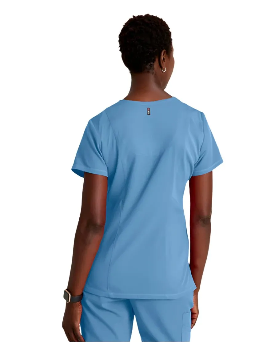 Grey's Anatomy Stretch™ by Barco Serena 3-Pocket Curved V-Neck Scrub Top-Plus