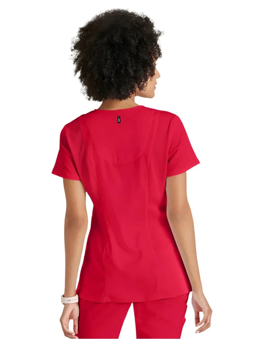 Grey's Anatomy Stretch™ by Barco Serena 3-Pocket Curved V-Neck Scrub Top-Plus