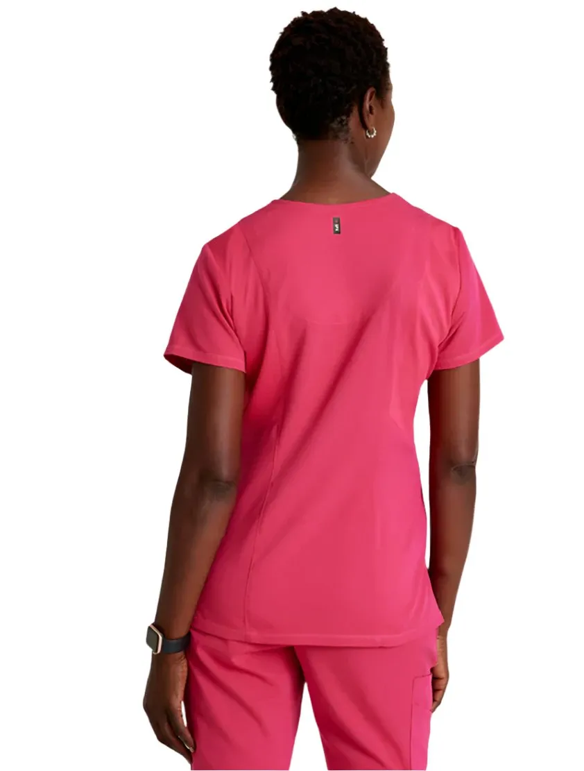 Grey's Anatomy Stretch™ by Barco Serena 3-Pocket Curved V-Neck Scrub Top-Plus