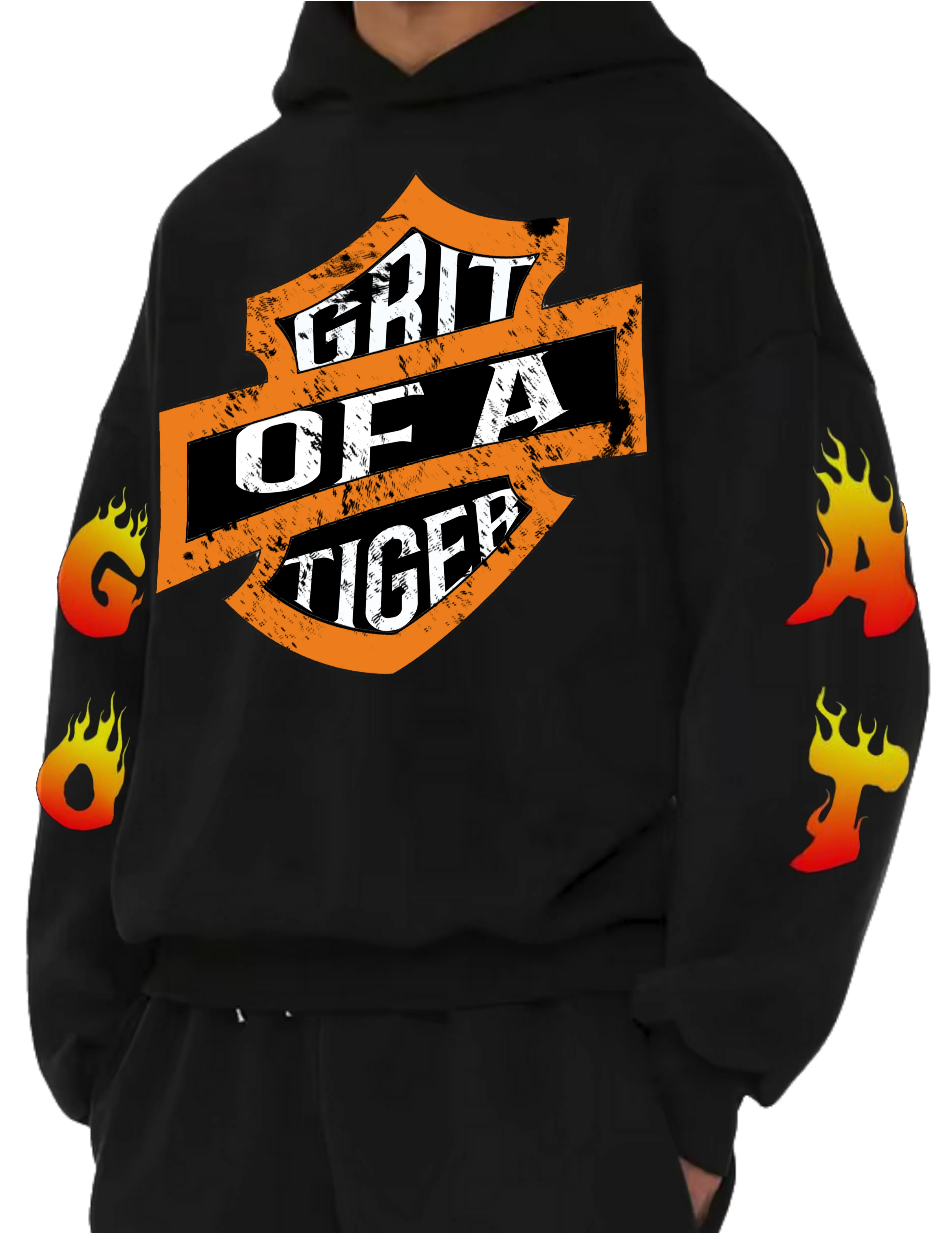 Grit of a Tiger Motorcycle Hoodie