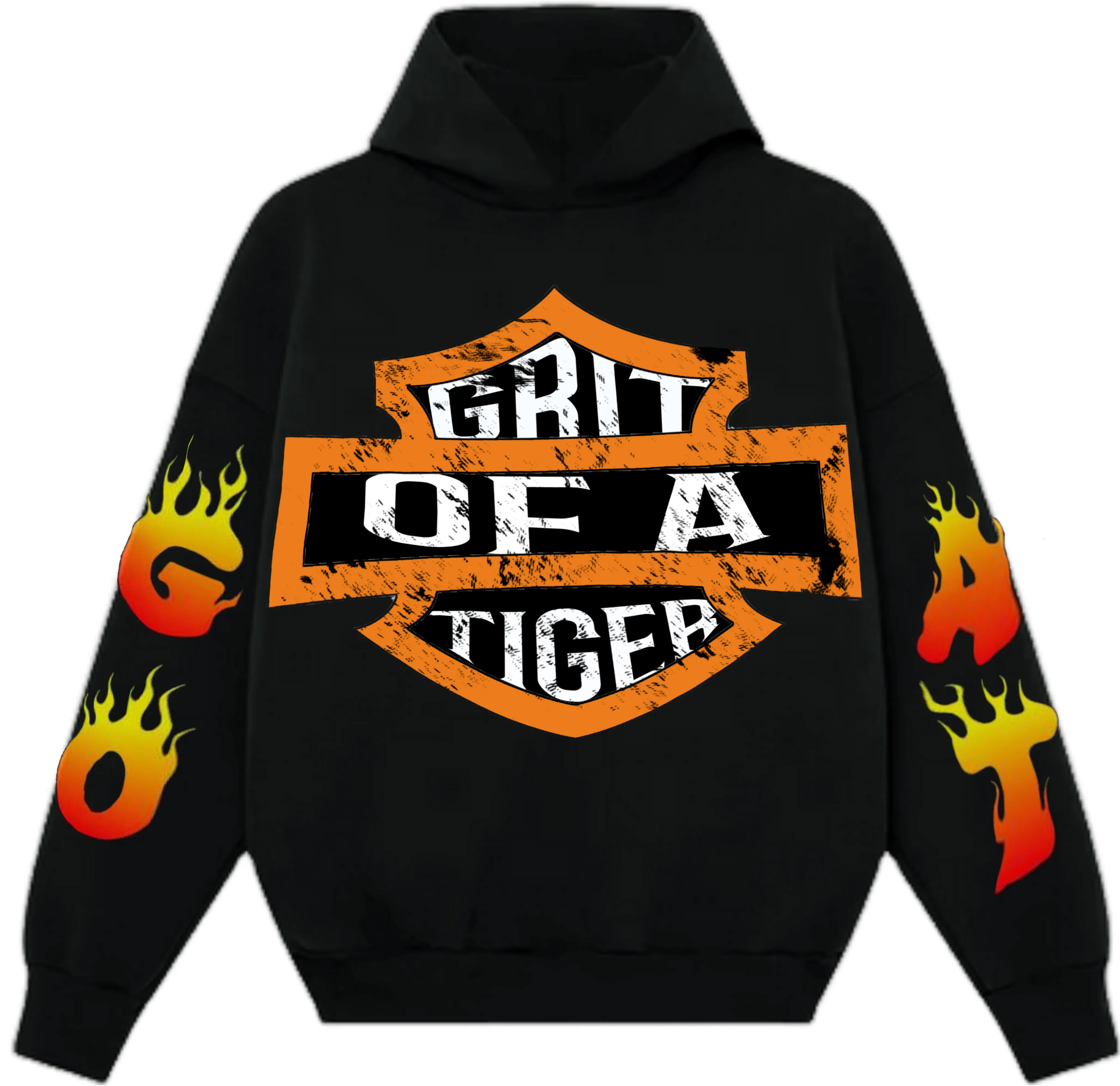 Grit of a Tiger Motorcycle Hoodie