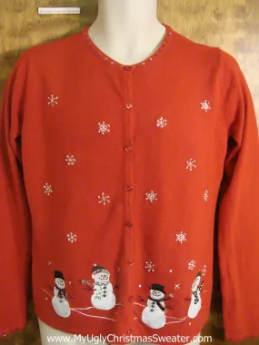 Happy Dancing Snowmen Funny Christmas Sweater