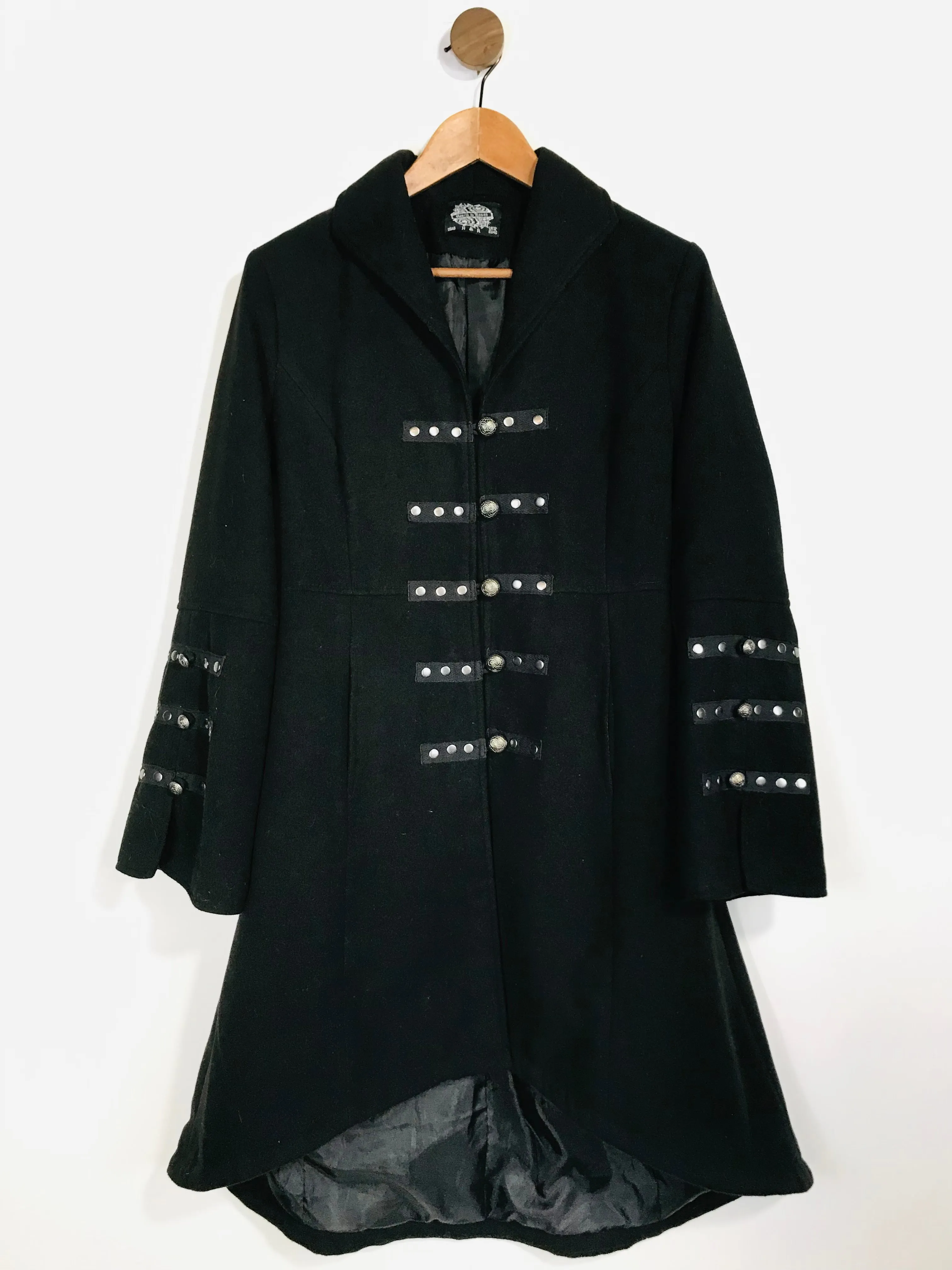 Hearts & Roses Women's Military Peacoat Coat | UK12 | Black