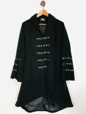 Hearts & Roses Women's Military Peacoat Coat | UK12 | Black