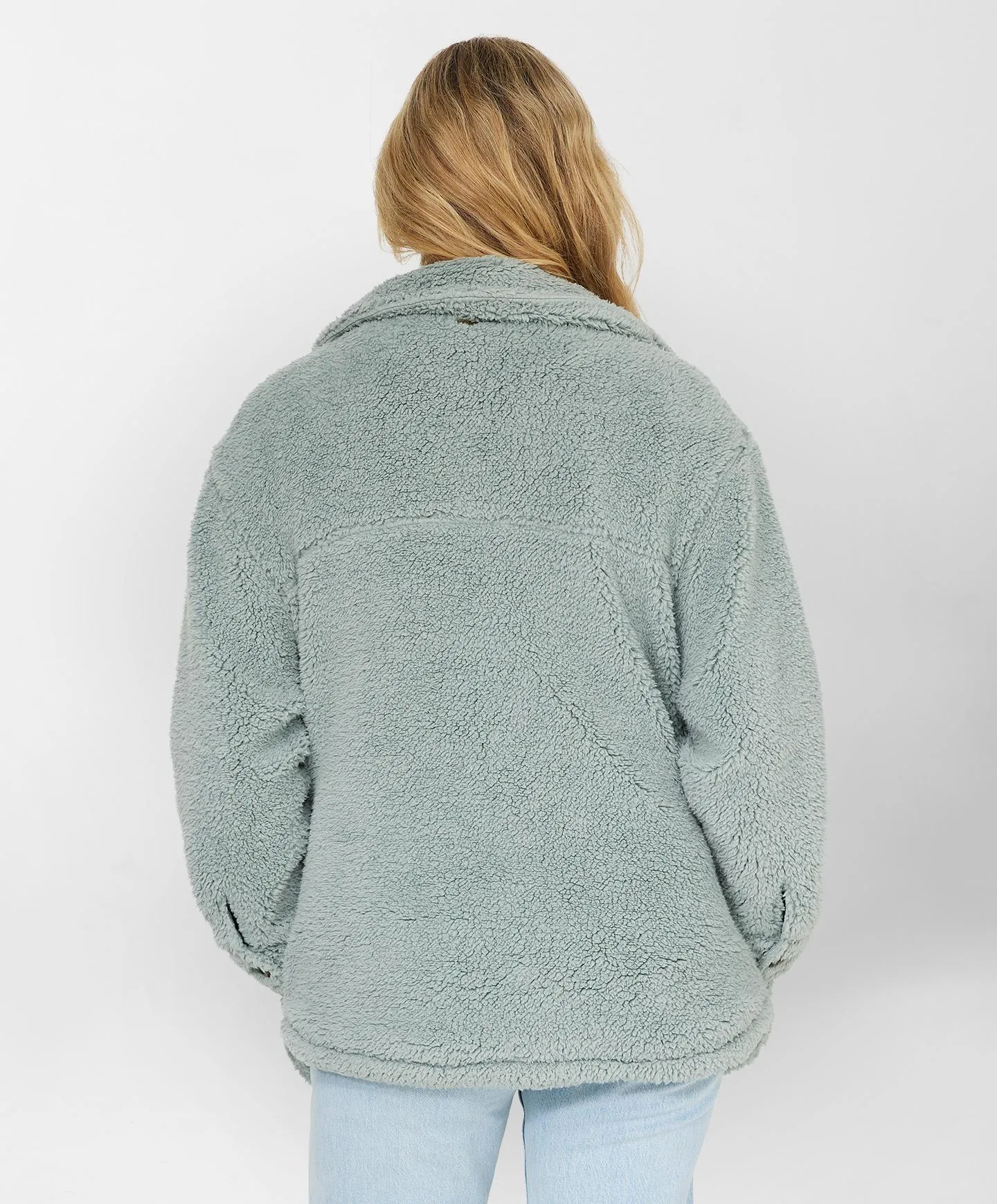 Heath Solid Jacket - Silver Blue