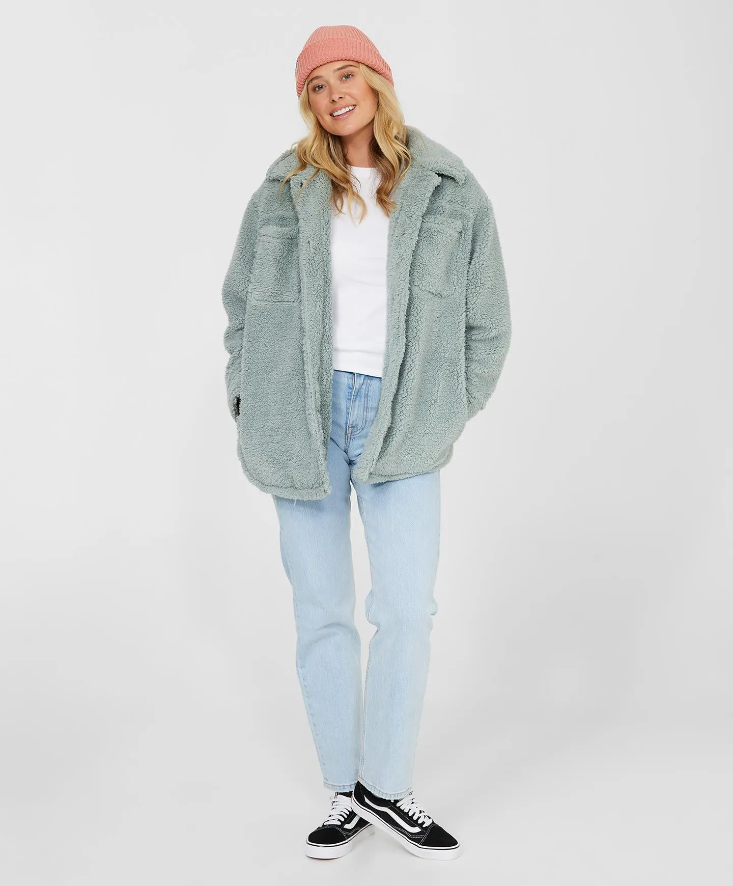 Heath Solid Jacket - Silver Blue