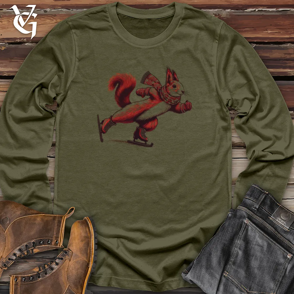 Ice Skating Squirrel Long Sleeve