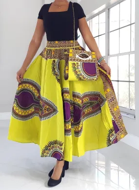 India Batik - 1003 Combo Long Skirt & Pocketbook Set