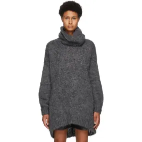 Isabel Marant Grey Mohair and Wool Eva Turtleneck