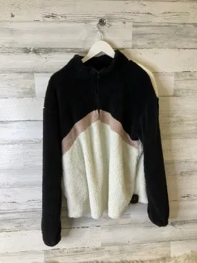 Jacket Faux Fur & Sherpa By Colsie In Black & White, Size: L