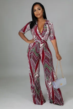 Jillian Sexy Belted Jumpsuit