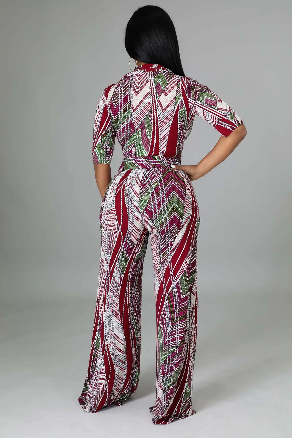 Jillian Sexy Belted Jumpsuit