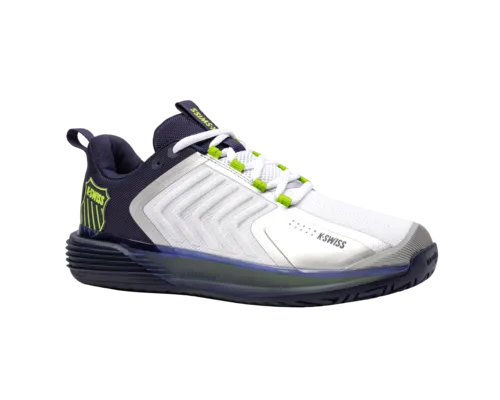 K-Swiss Men's Ultrashot 3 White Peacoat Lime Green Shoes