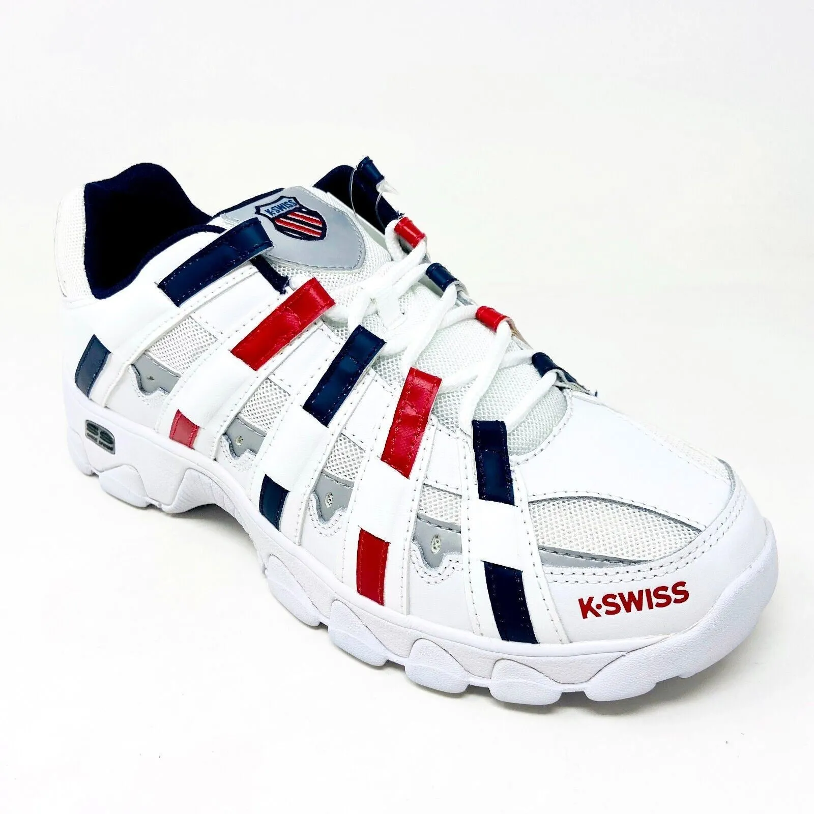K-Swiss ST429 White Peacoat Mars Red Mens Casual Shoes Sneakers 03181 116