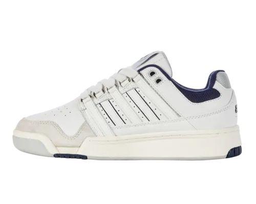 K-Swiss Women's Gstaad Gold Brilliant White Peacoat Gray Violet Shoes