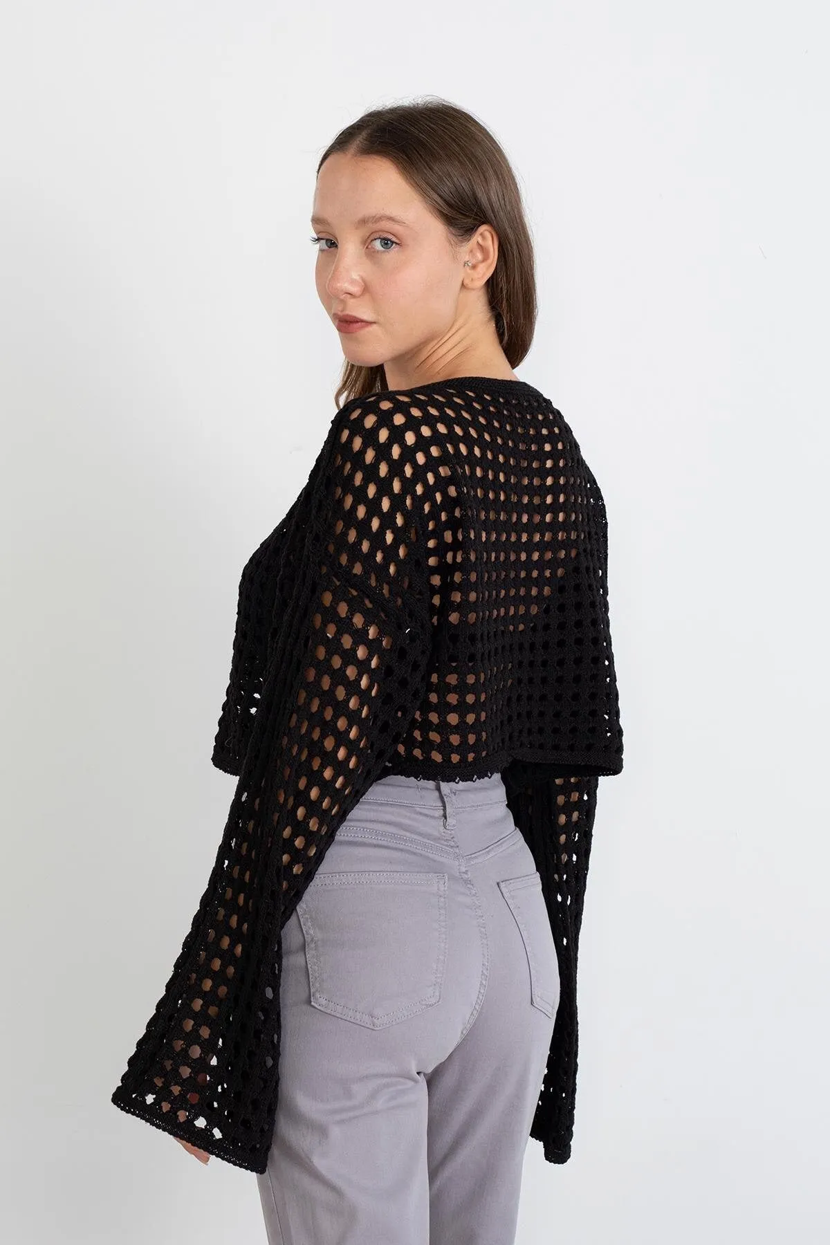 Knit Crop With Openwork