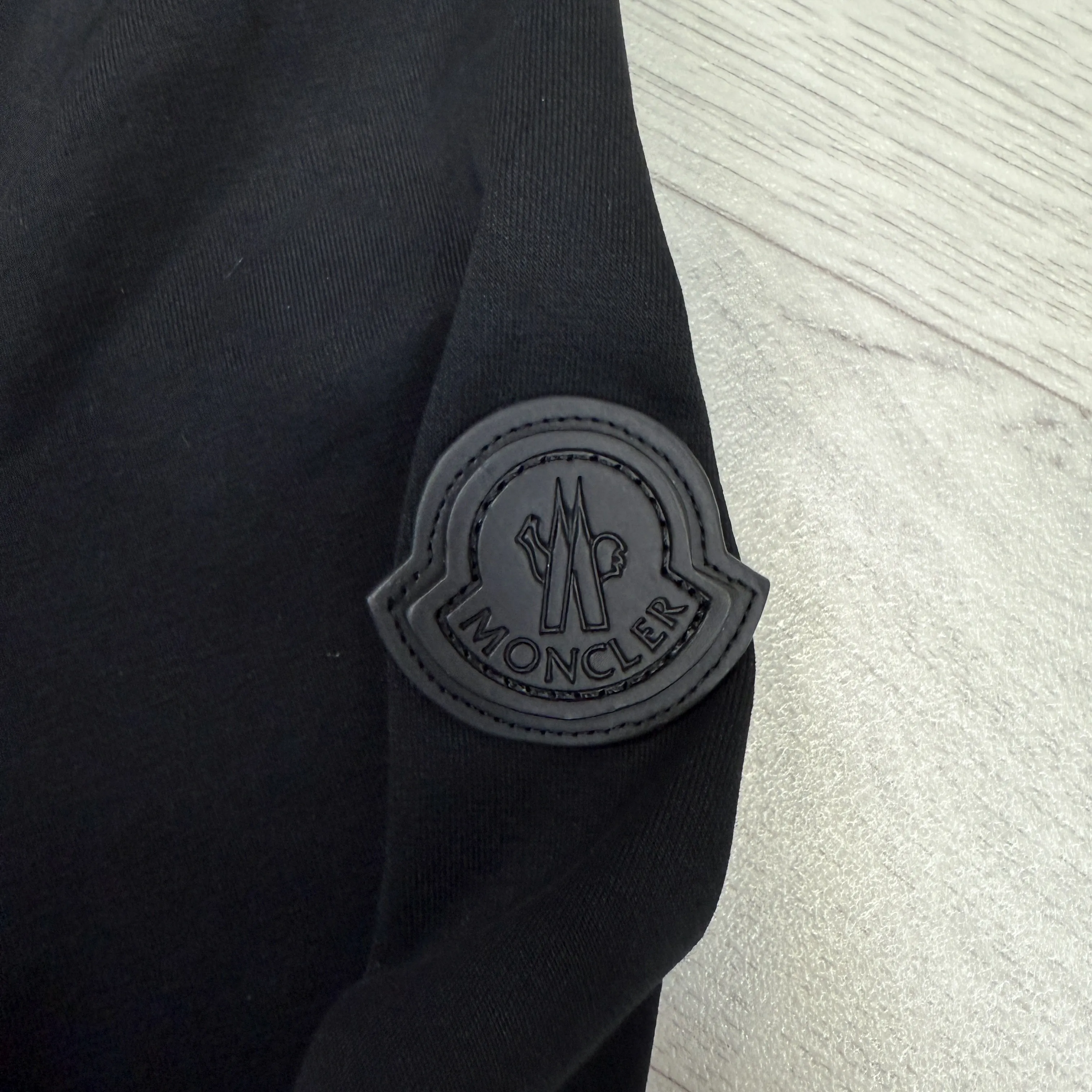 Leather Logo Tech Hoodie