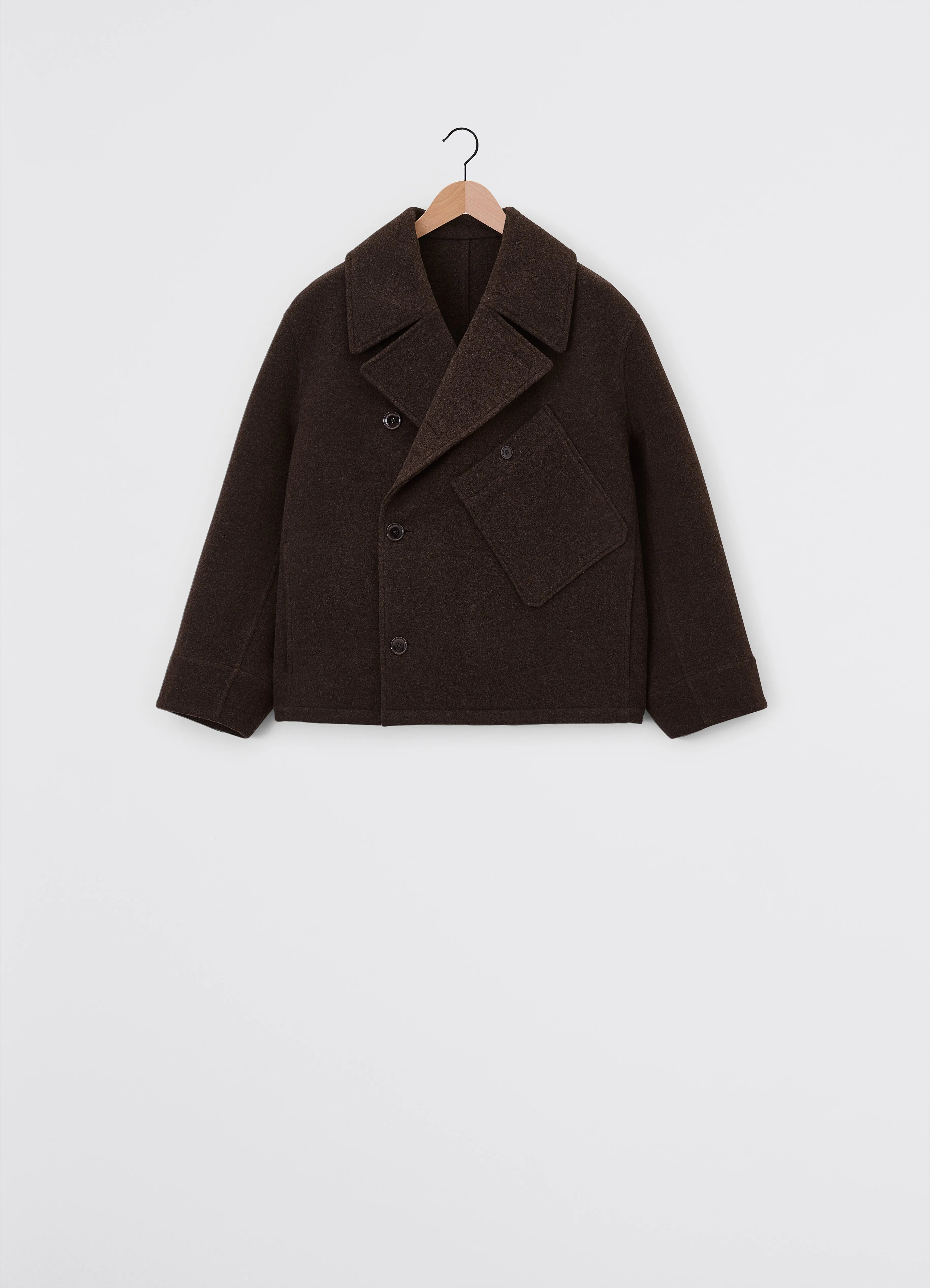 Lemaire Dispatch Peacoat (Brown Chine)