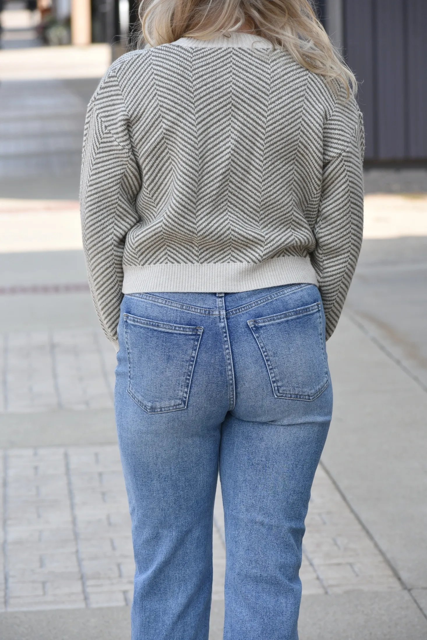 Leyland Chevron Crop Cardigan