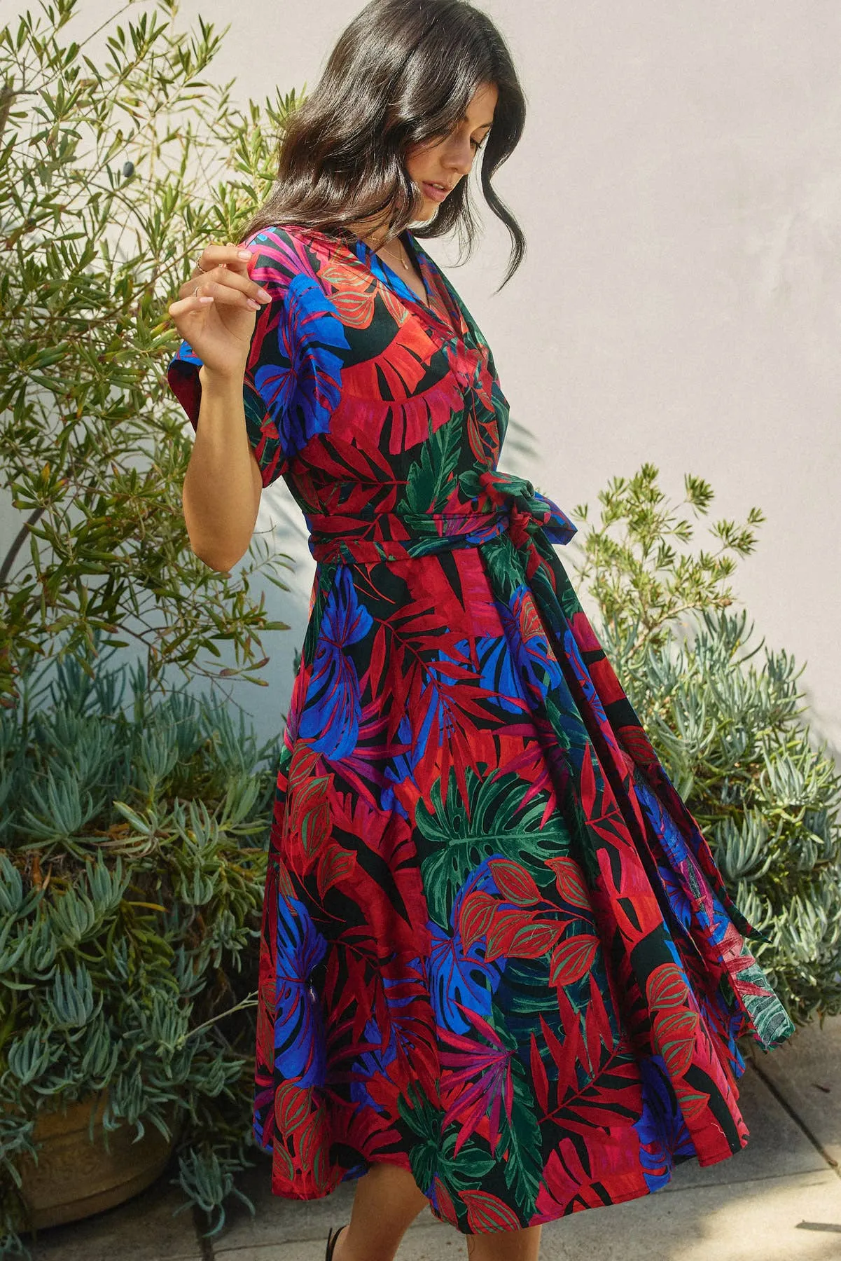 Lizzie - Wrap Midi Dress