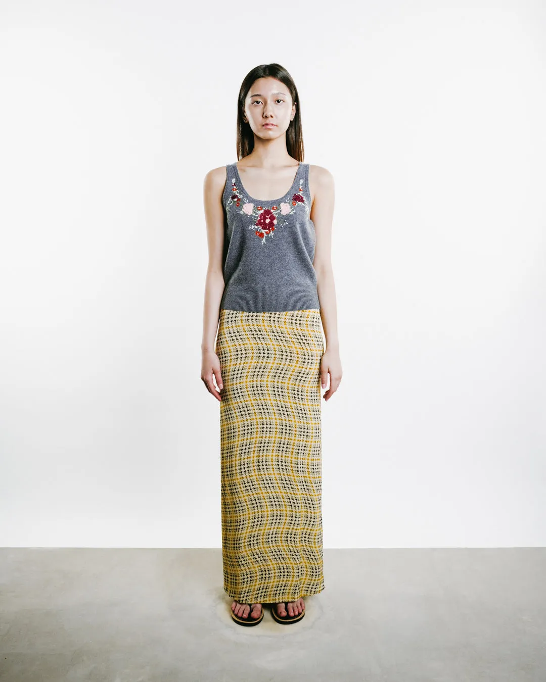 Long Plaid Skirt
