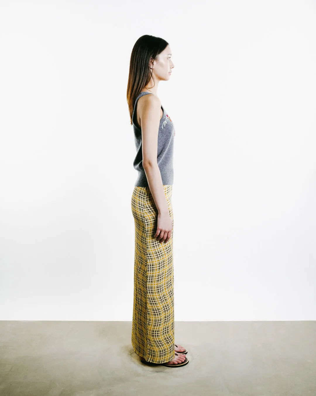 Long Plaid Skirt
