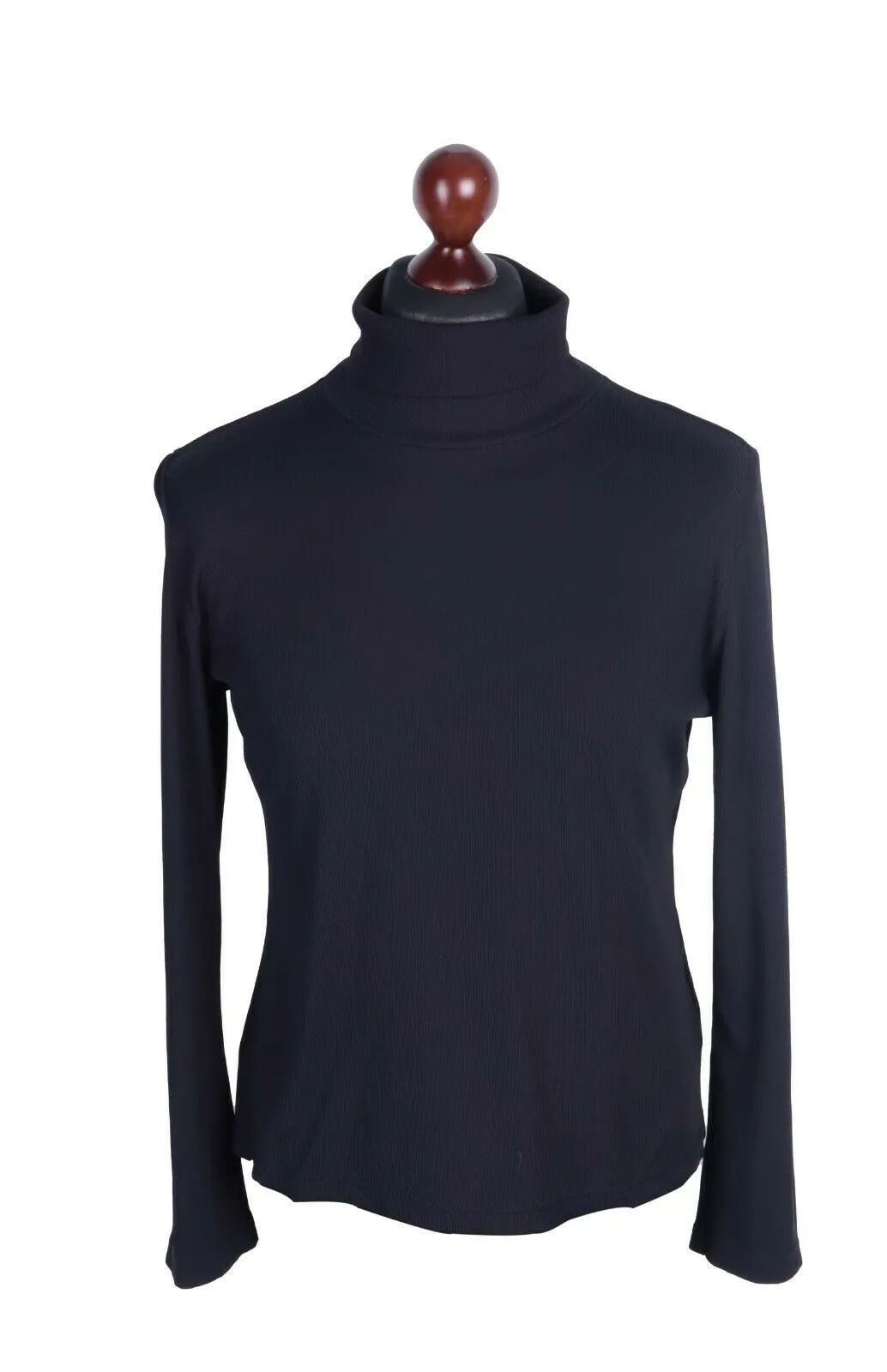 Men's CARLO COLUCCI Black Tactel Stretch Ribbed Turtleneck Pullover Size 46